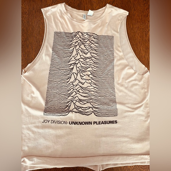 H&M Joy Division | Graphic Tank Top Muscle Tee | Soft Dusty Pink - Picture 7 of 12
